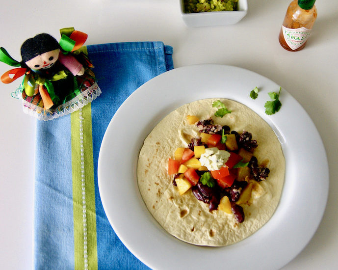 Tortillas végétariennes et guacamole
