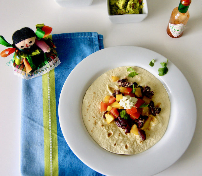 Tortillas végétariennes et guacamole