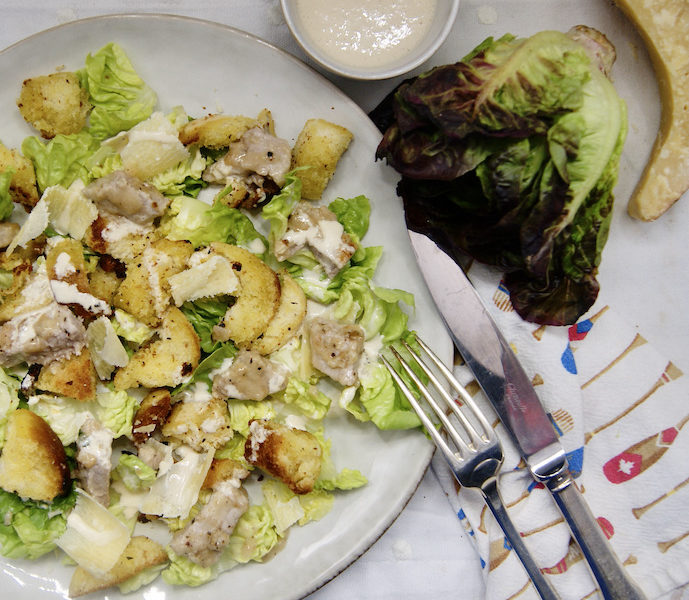 Salade César à la viande de veau