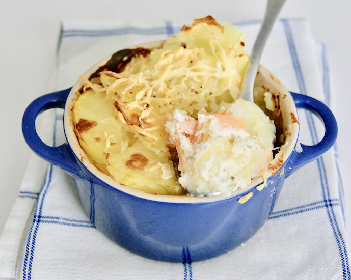 Gratin saumon-pommes de terre