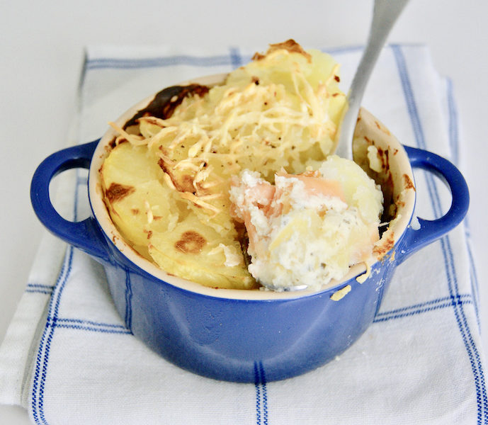 Gratin saumon-pommes de terre
