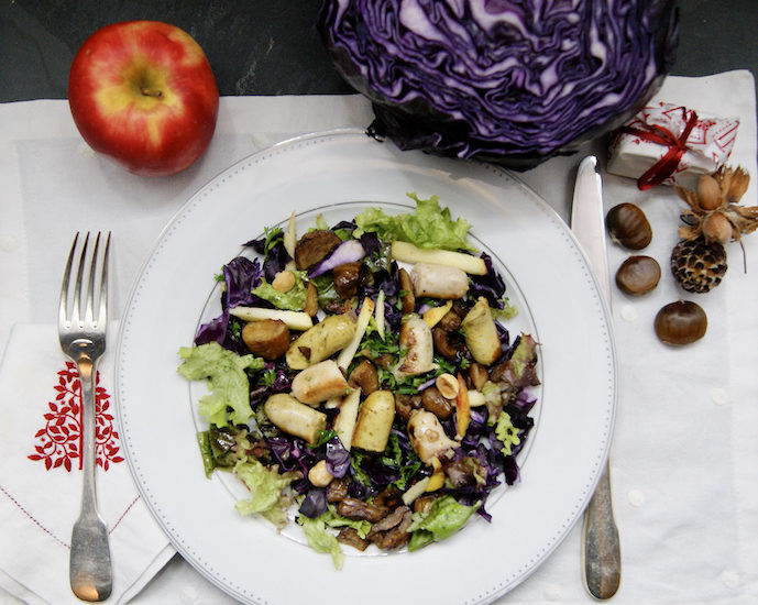 Salade de boudin blanc aux marrons