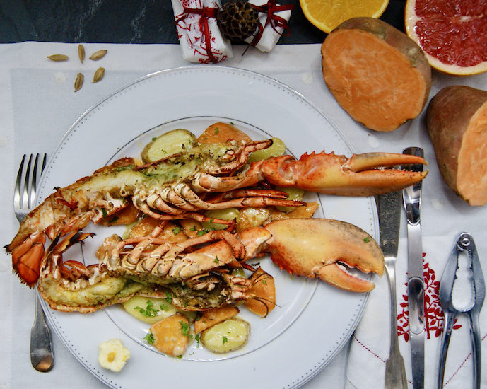 Homard grillé au beurre d’agrumes