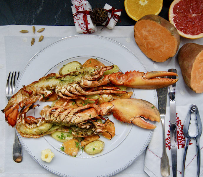 Homard grillé au beurre d’agrumes