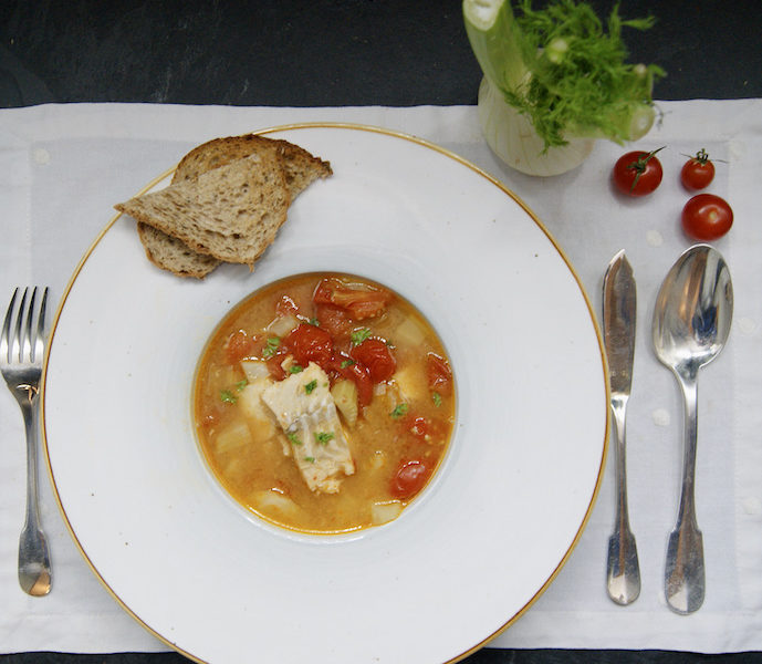 Casserole de poisson au fenouil et tomates