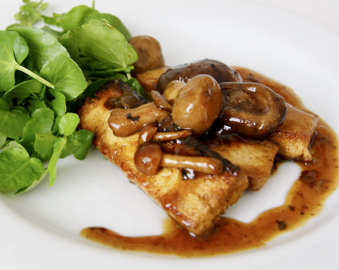 Tofu mariné Teriyaki aux champignons
