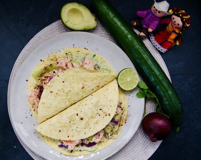Tacos saumon-concombre