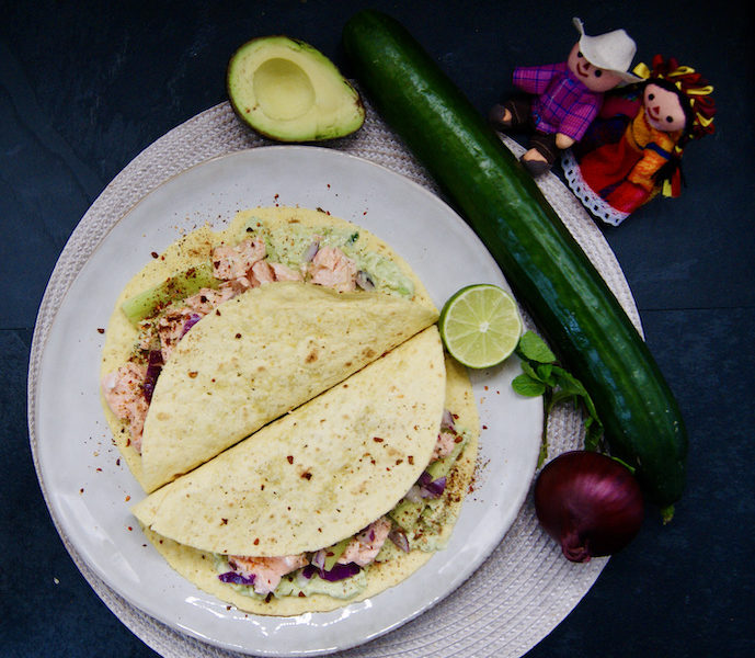 Tacos saumon-concombre
