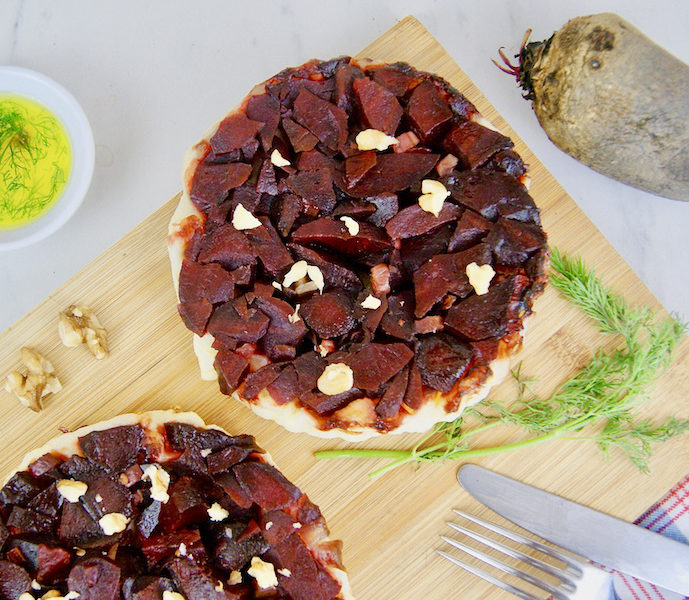 Tarte tatin aux betteraves