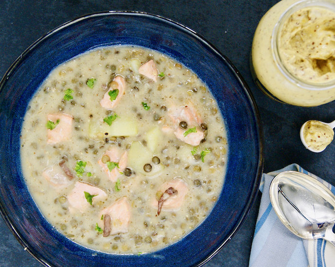 One-pot lentilles au saumon