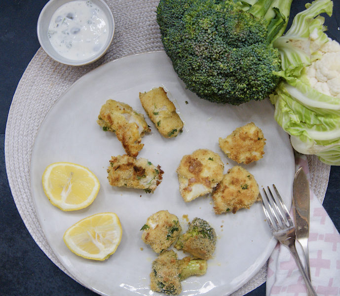 Fish Sticks et légumes panés, sauce tartare