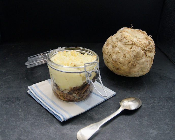 Hachis parmentier de canard au céleri-rave