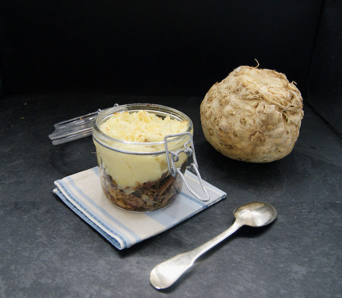 Hachis parmentier de canard au céleri-rave