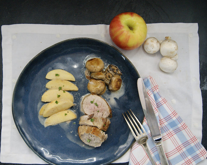 Filet-mignon de porc à la normande