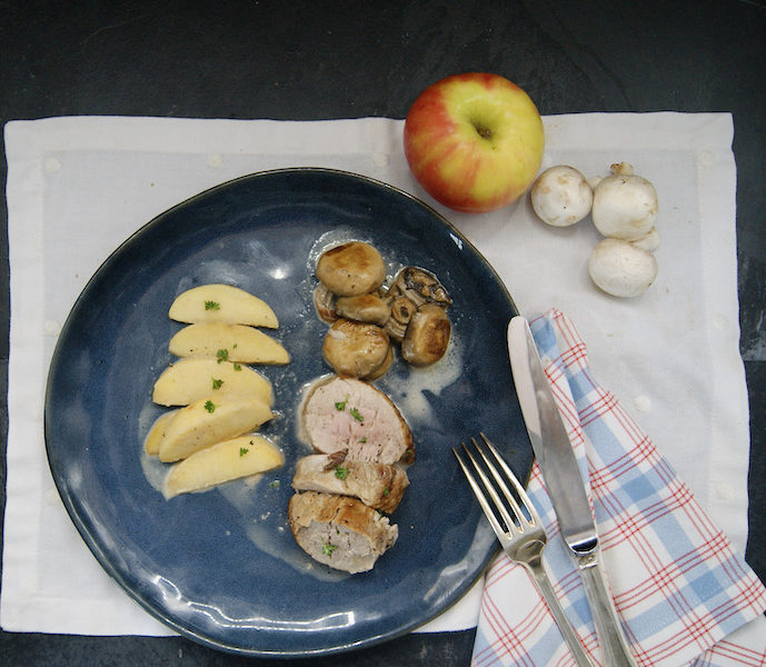 Filet-mignon de porc à la normande