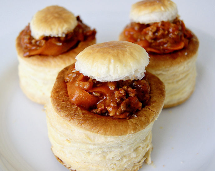 Vol-au-vent sauce aux lardons