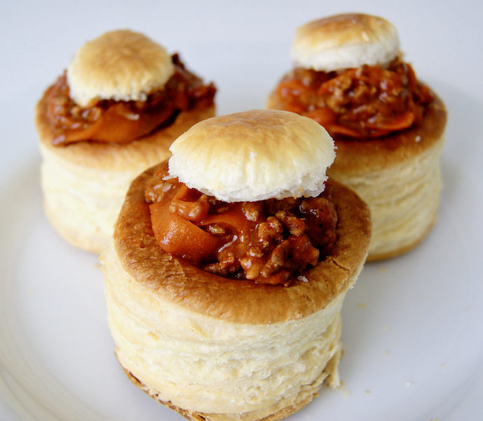 Vol-au-vent sauce aux lardons