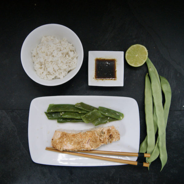 Tataki de saumon, sauce Ponzu