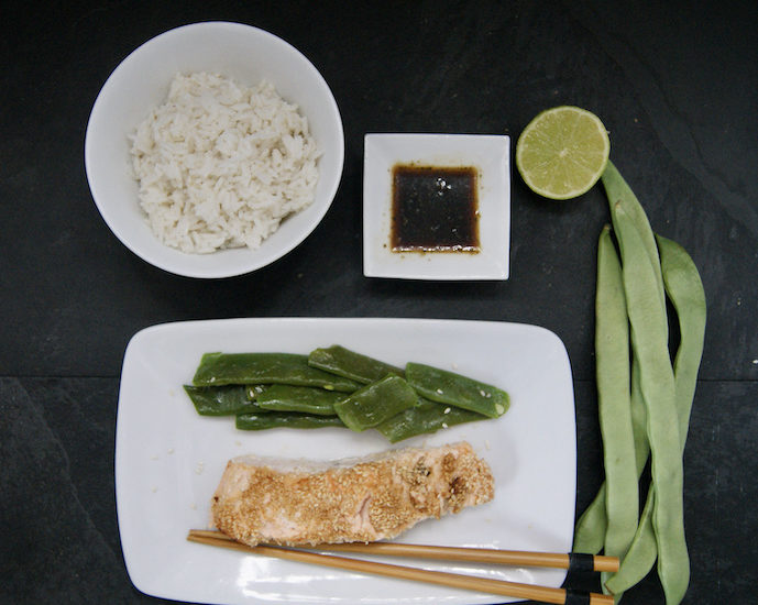 Tataki de saumon, sauce Ponzu