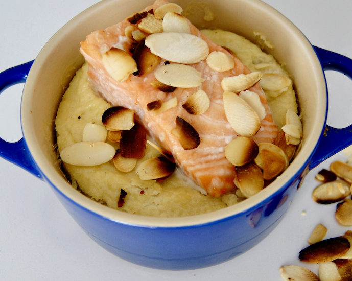 Saumon et sa purée d’amandes