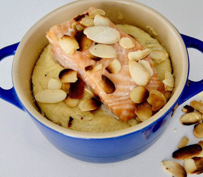 Saumon et sa purée d’amandes