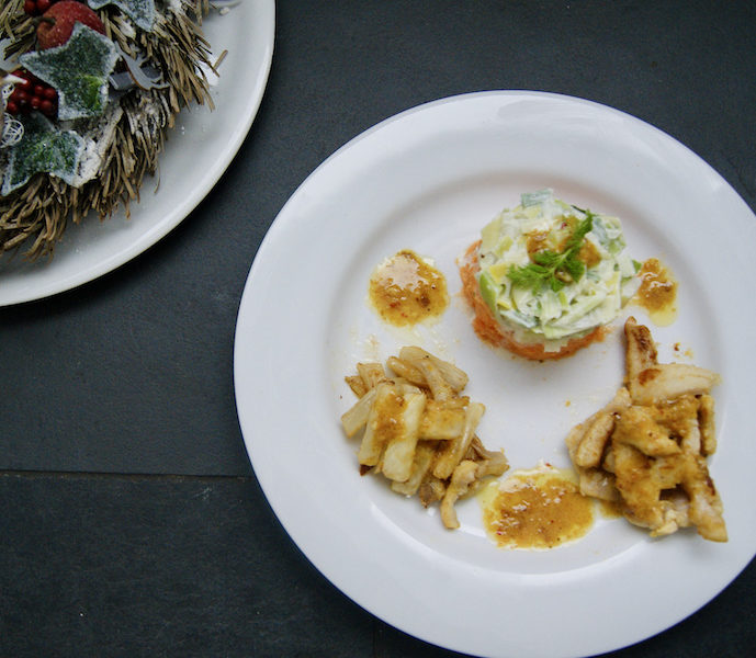 Médaillons de lotte aux cinq-épices et sauce à l’orange