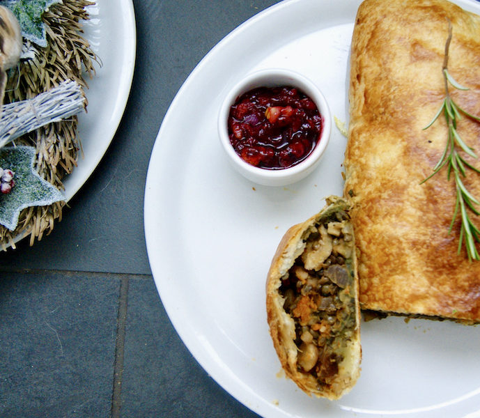 Wellington au pesto d’épinards et confit d’airelles