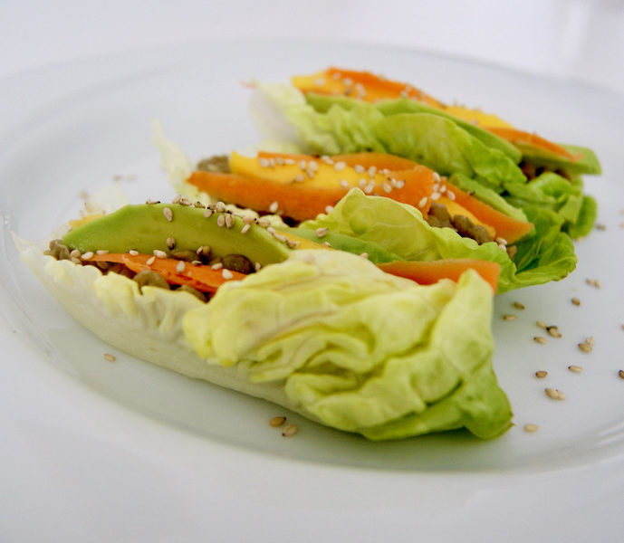 Wraps de laitue aux lentilles