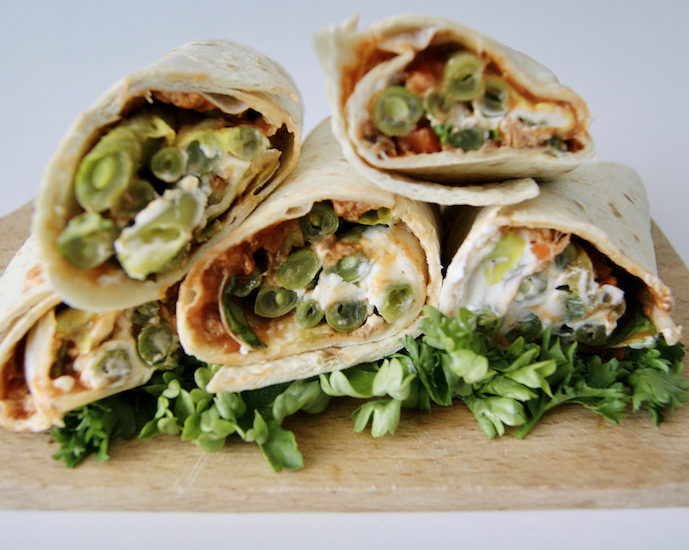 Wraps au thon et haricots verts