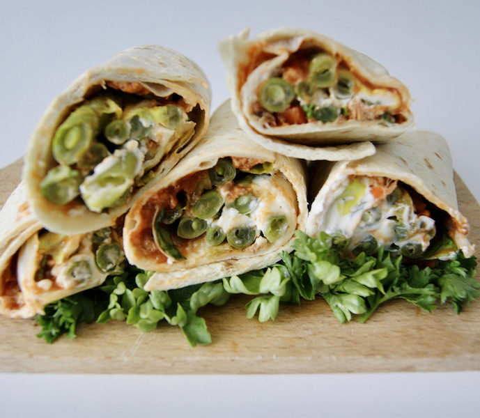Wraps au thon et haricots verts