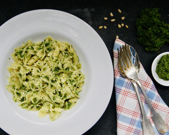 Pâtes au pesto du chef