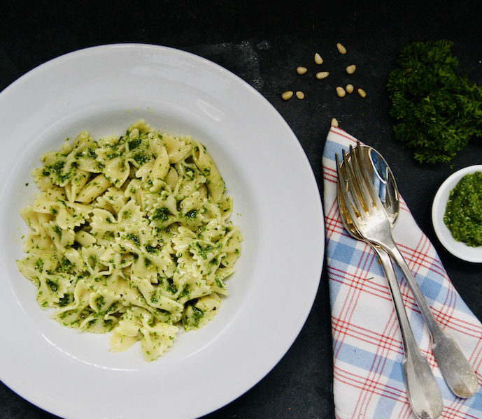 Pâtes au pesto du chef
