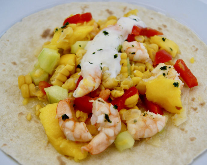 Tortillas aux crevettes