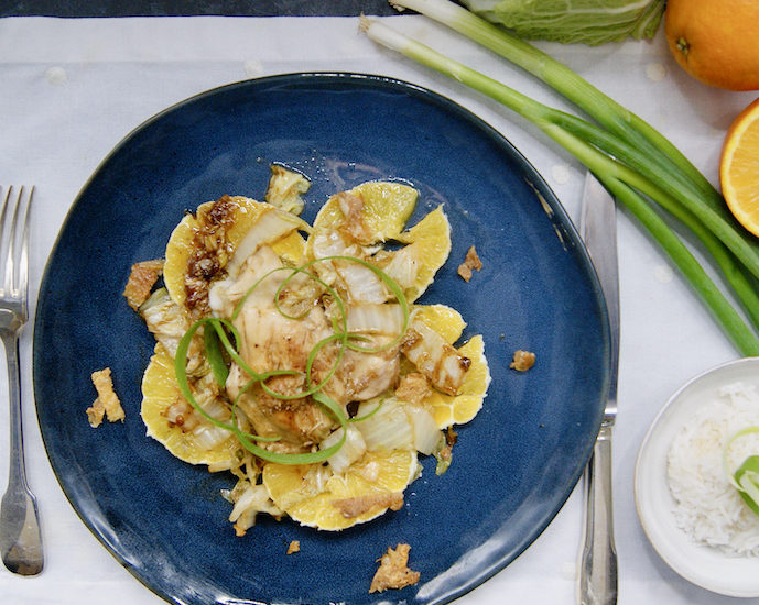 Poulet aux oranges, sauce Hoisin