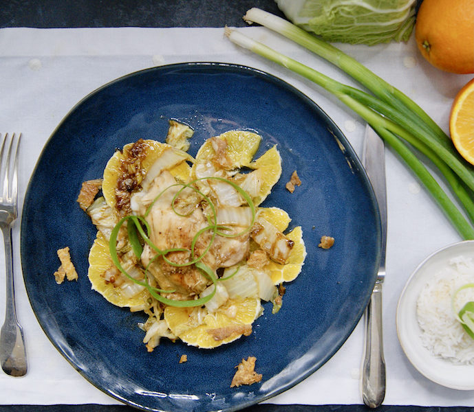 Poulet aux oranges, sauce Hoisin