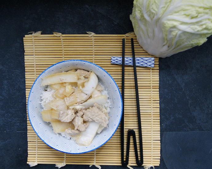 Porc sauté au chou et au gingembre