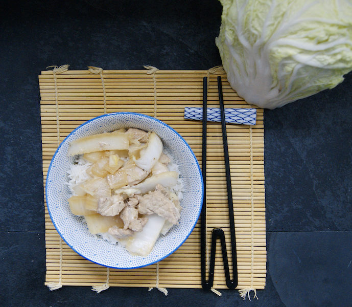 Porc sauté au chou et au gingembre