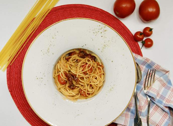Spaghetti aux 3 tomates