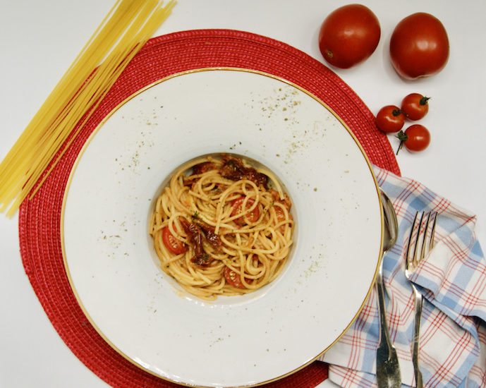 Spaghetti aux 3 tomates