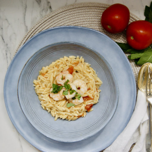 Orzo aux crevettes