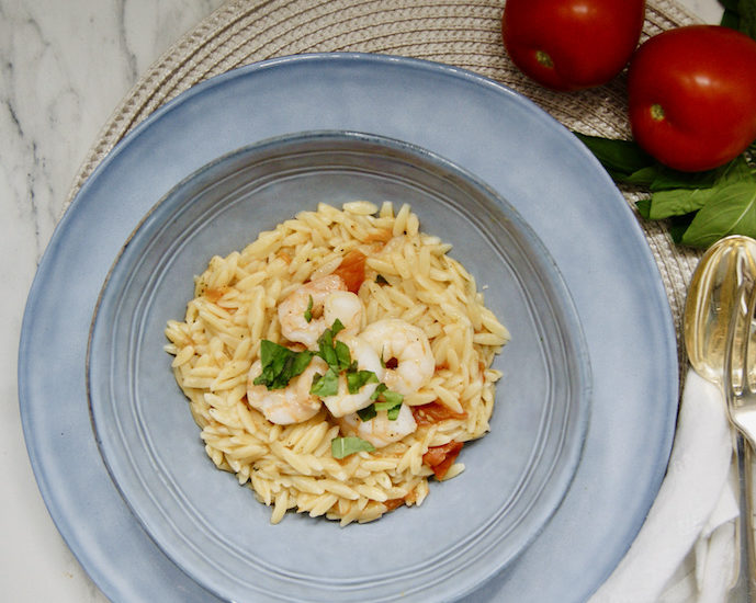 Orzo aux crevettes
