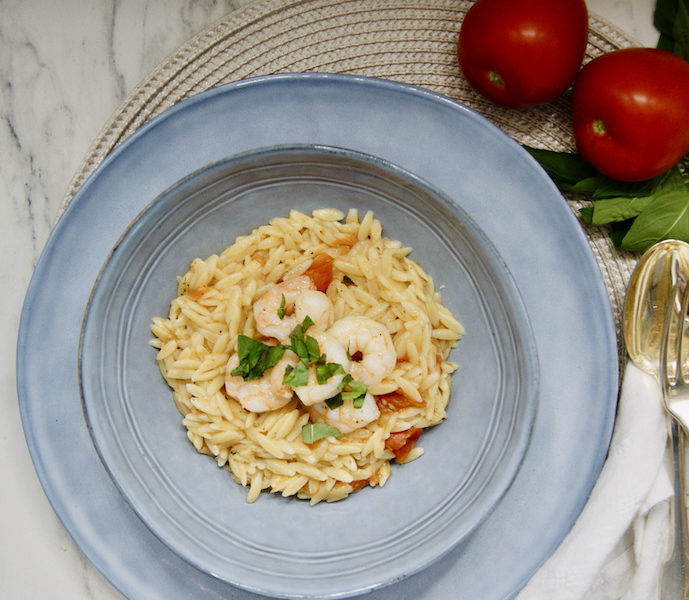 Orzo aux crevettes