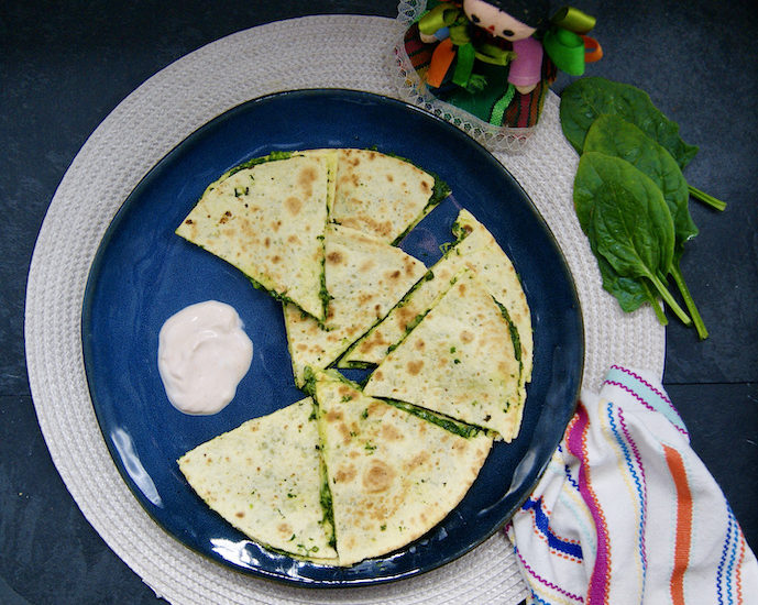 Quesadillas aux épinards