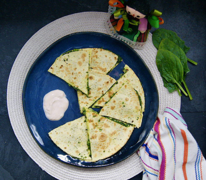 Quesadillas aux épinards