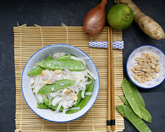 Nouilles parfumées au citron vert et au gingembre