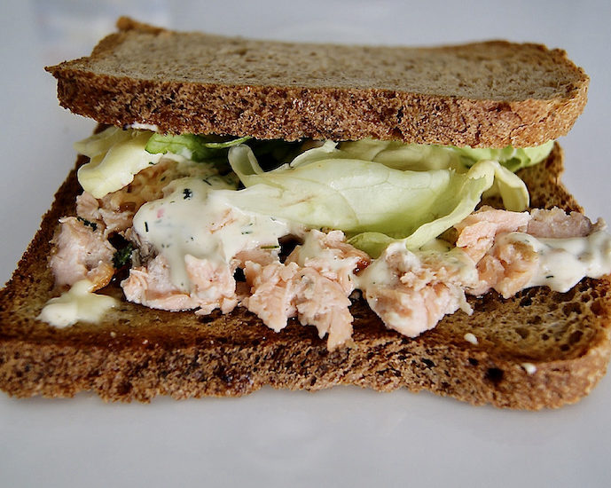 Sandwich au saumon