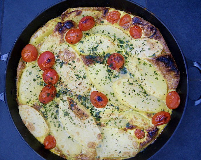 Tortilla aux tomates-cerise
