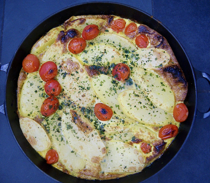 Tortilla aux tomates-cerise