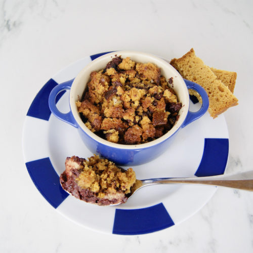 Crumble de boudin et de pain d’épice