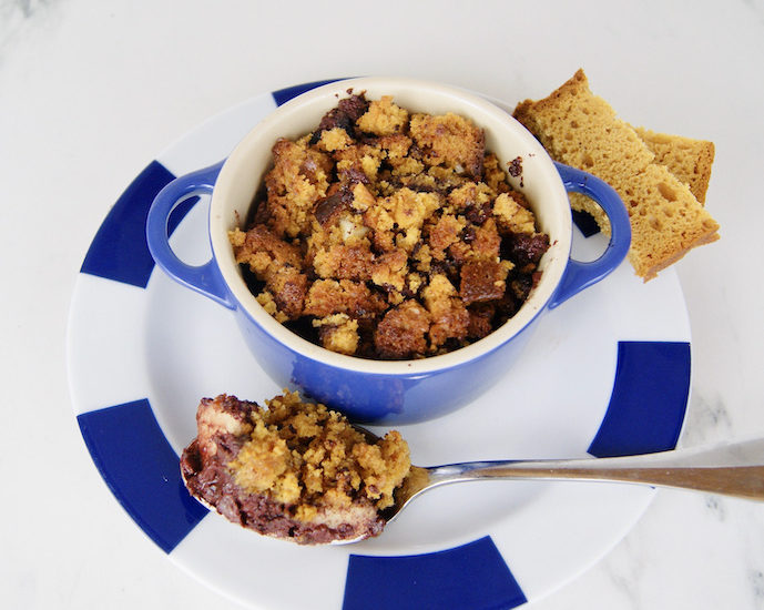 Crumble de boudin et de pain d’épice
